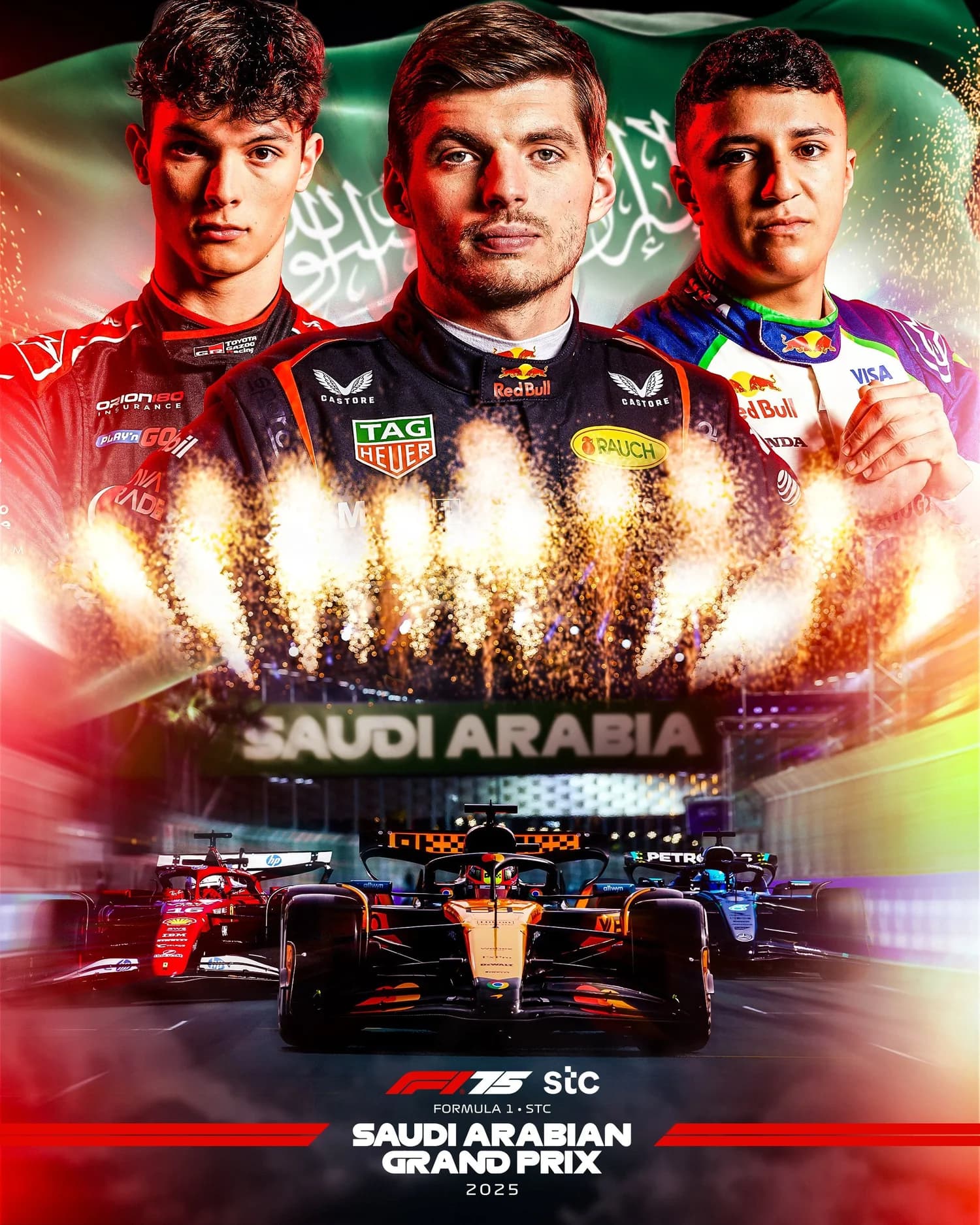 Saudi Arabian Grand Prix 2025 poster